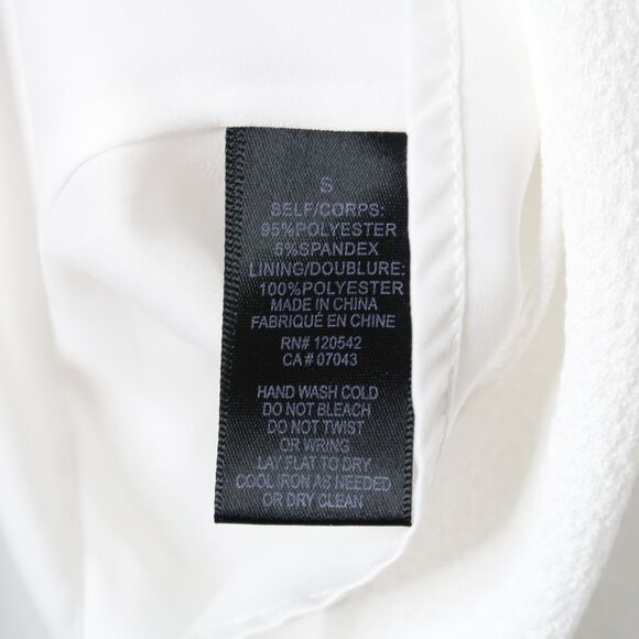 Felicity & Coco Shift Mini Dress Size Small White 3/4 Sleeve 60's Minimalist 70s - Picture 7 of 9